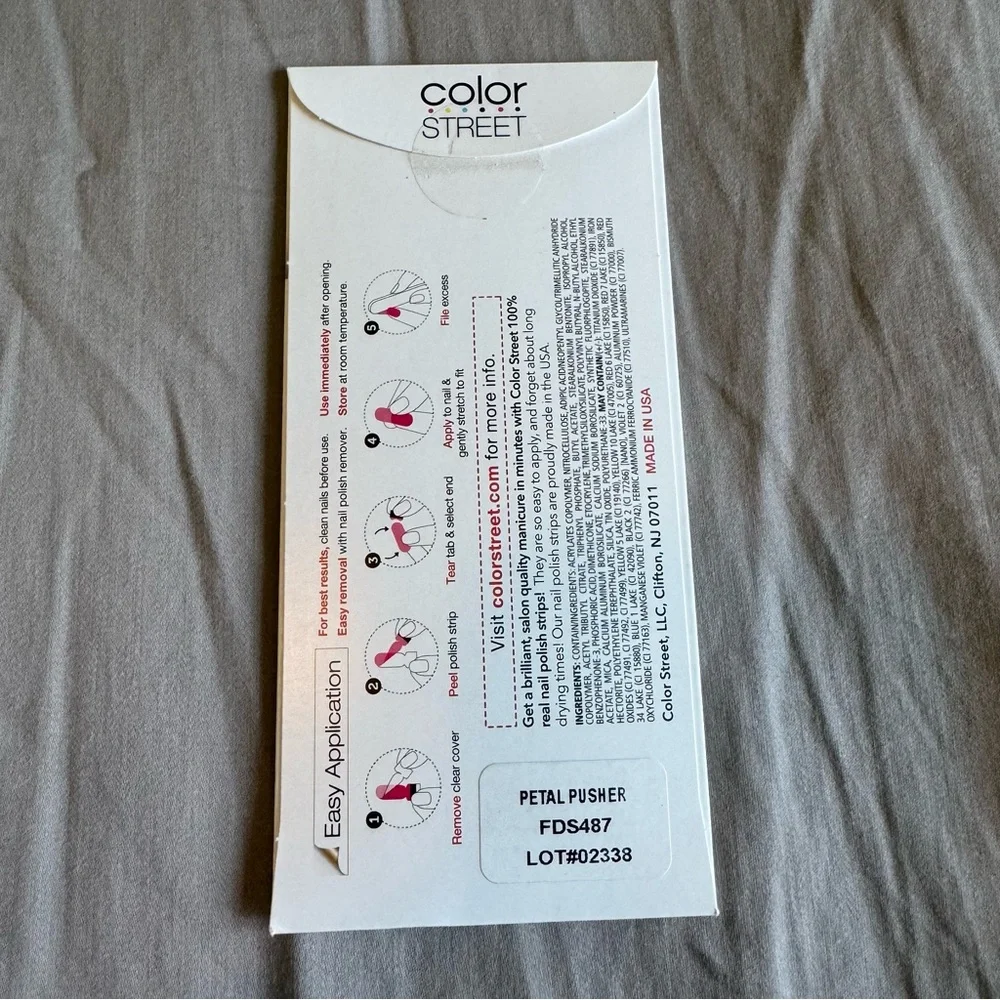 *Retired, HTF* Color Street: Petal Pusher | Gold Floral Metallic Blue Red Fall - Picture 4 of 9